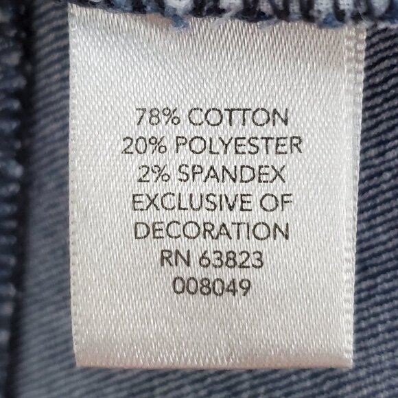 Chrisopher & Banks Dark Wash With Fading Modern Fit Denim Jean Shorts Size 16 - Picture 10 of 12